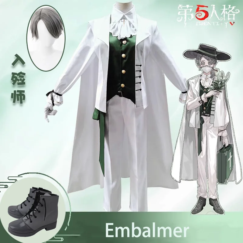 

Game Identity V Aesop Carl Cosplay Costume Embalmer Shoes Wig Halloween Carnival Party Outfit Christmas Custom Made Men Women