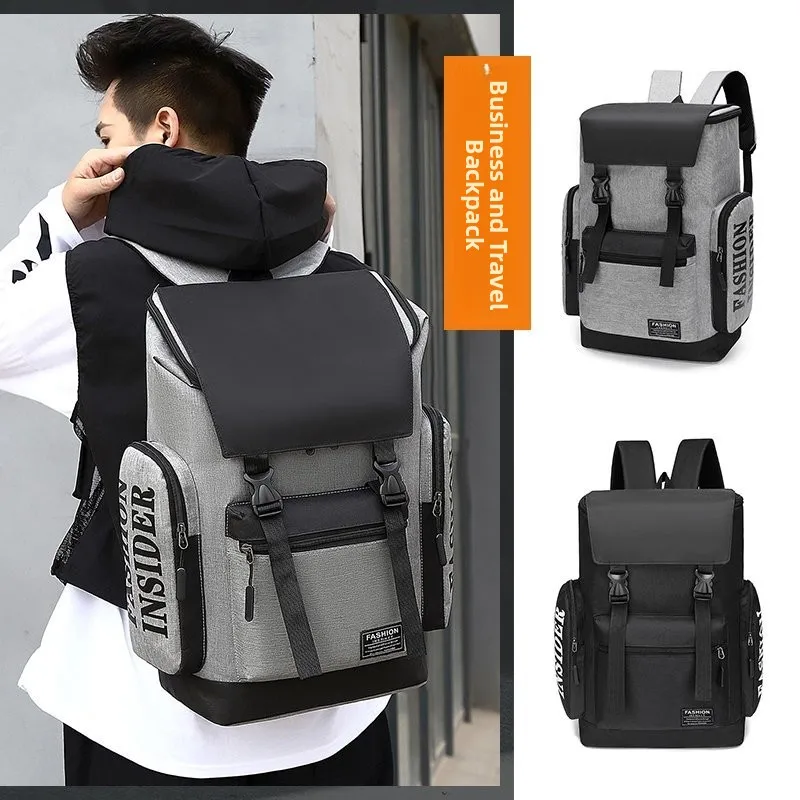 2024 New Large Capacity Student Backpack for High School Girls Travel Double Shoulder Bag Trendy Brand Computer Bag for Men