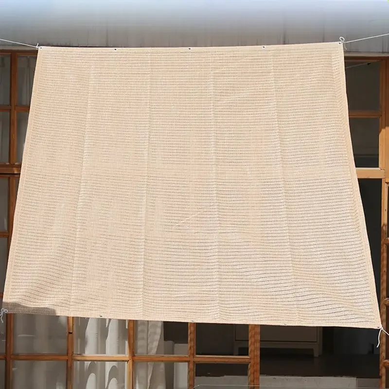 Malla de sombreo beige anti-UV de HDPE para jardines, edificios, plantas suculentas, flores, cubierta de sombra, pantalla de privacidad, valla, gazebo, patio, toldo