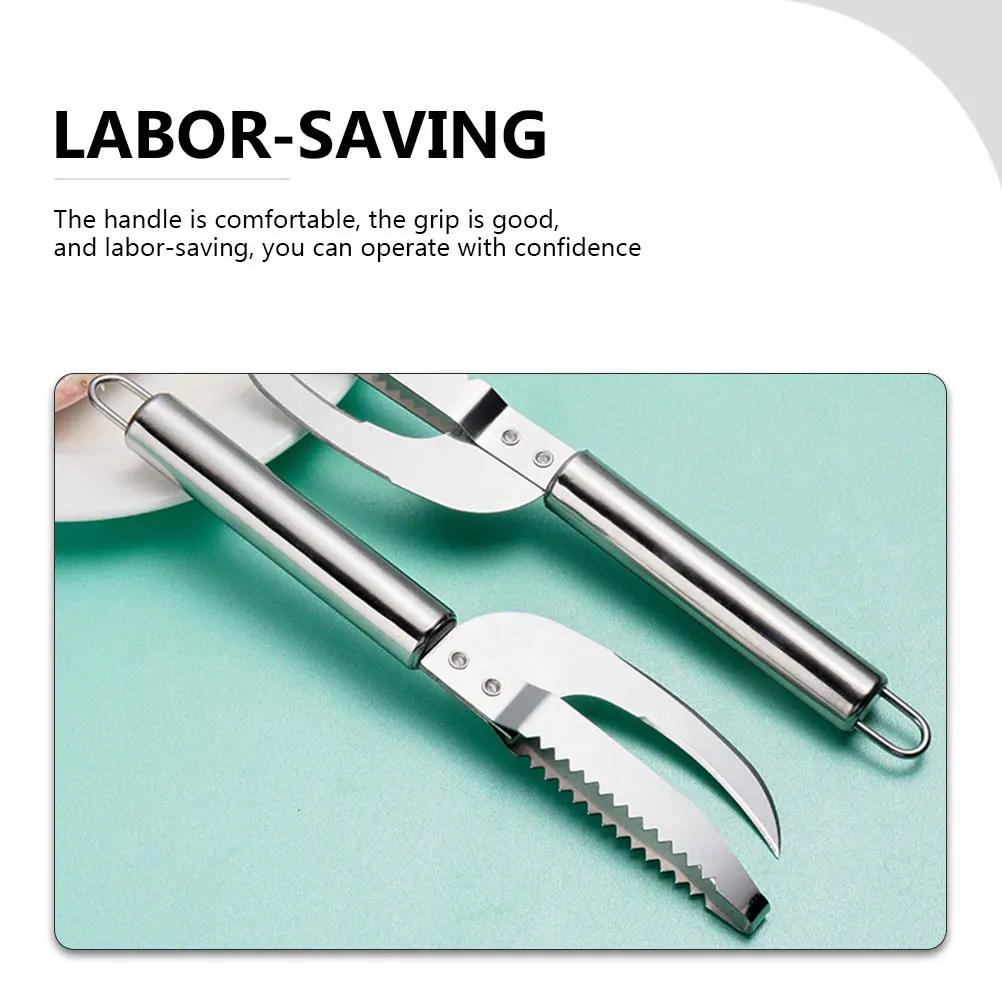 

2pcs Stainless Steel Fish Maw Knife Scale Remover Easy Clean Kitchen Tool Crab Shellfish Cleaning Gadget Rust Resistant