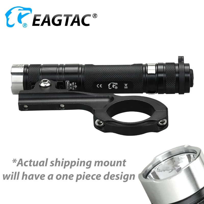 EAGTAC DX30LC2-BR Bike Light Rechargeable LED Flashlight Tactical Torch CREE XPL HI 1160 Lumens 18650 Battery Included Strobe