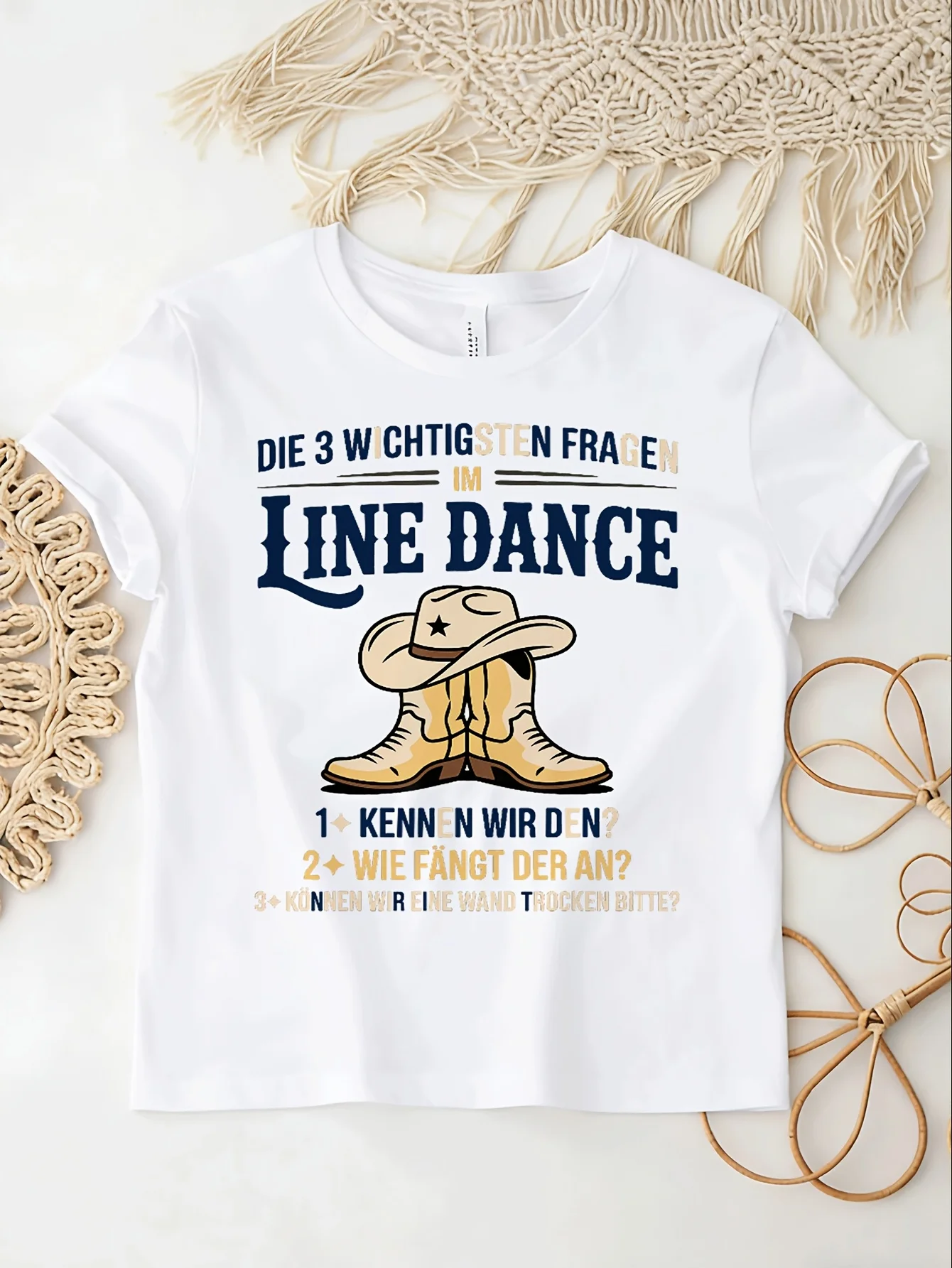 The 3 Questions in Line Dance womes Western Country Dance for men women Unisex All Season Funny  Unisex All T-Shirt
