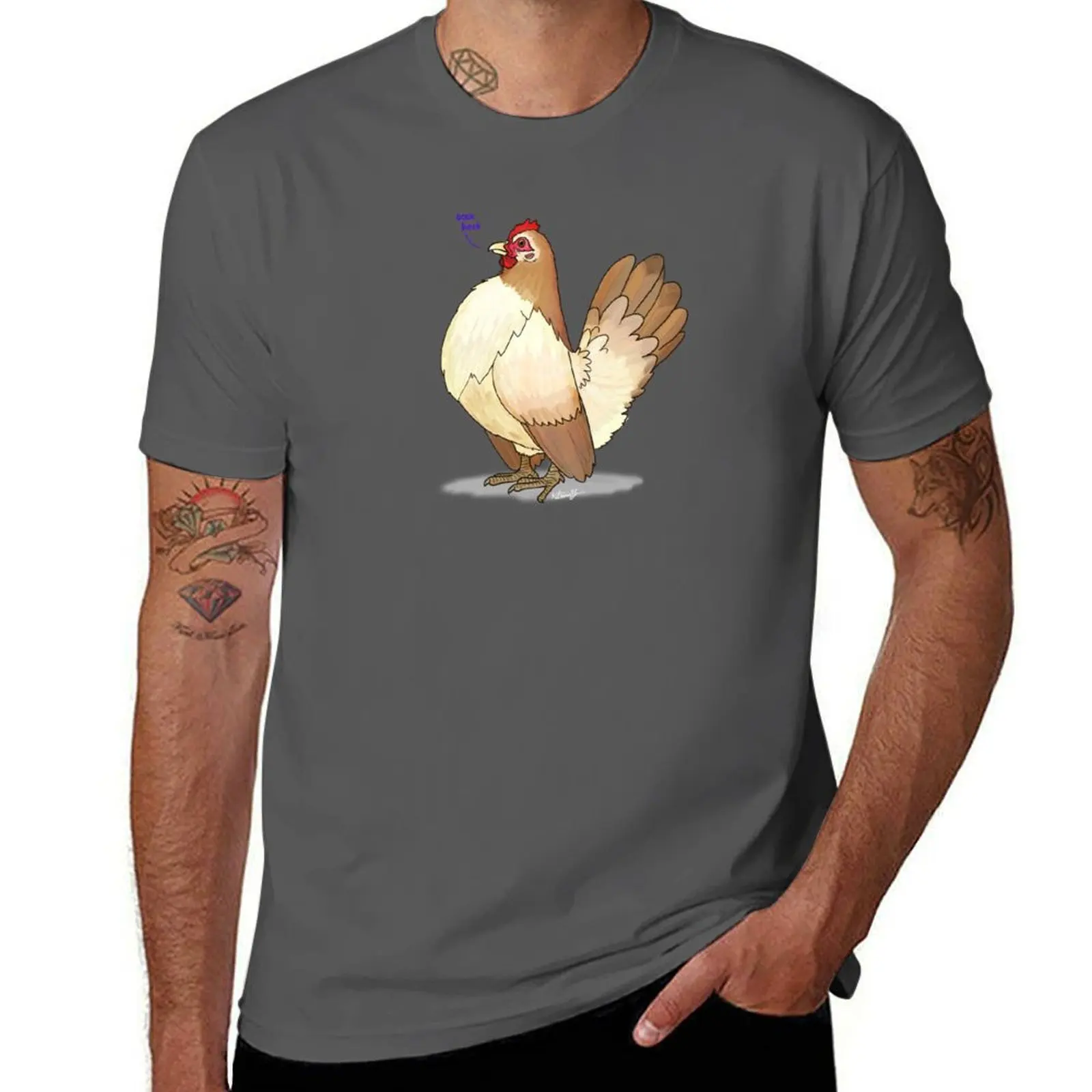 Camiseta Serama Chicken, camiseta informal de corte holgado para el trabajo