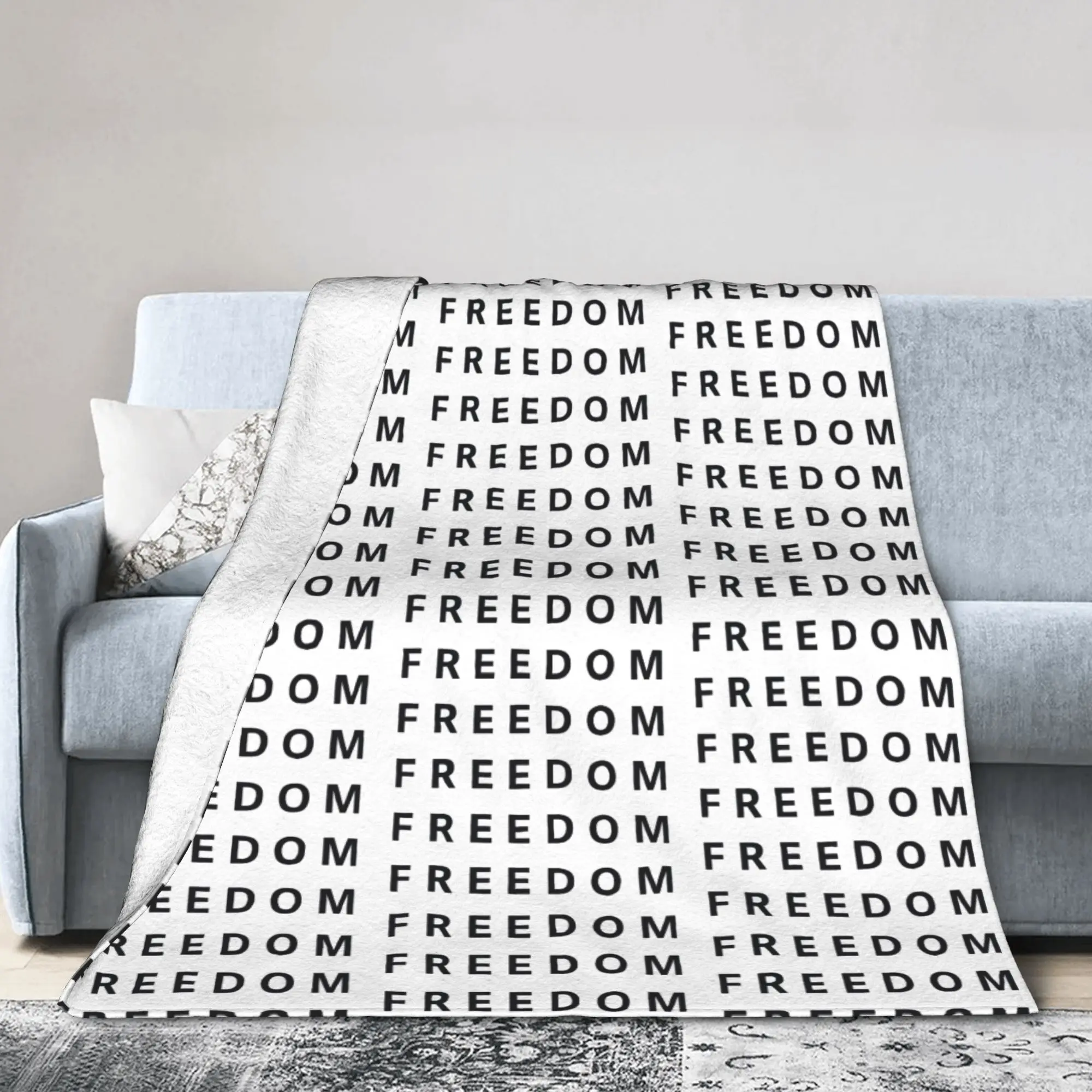 Charlie Kirk Freedom RIP Blanket A True Patriot Flannel Funny Breathable Throw Blankets for Bedding Lounge Spring Autumn Travel