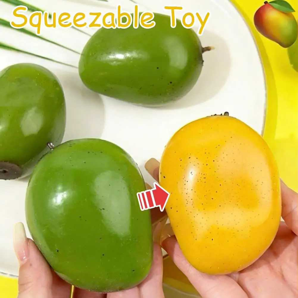 1pcs Squishy Toy Color Changing Mango Mochi Pinching Toy Slow Rebound Stress Release Toy Decompression Toy Creative Toys Gifts