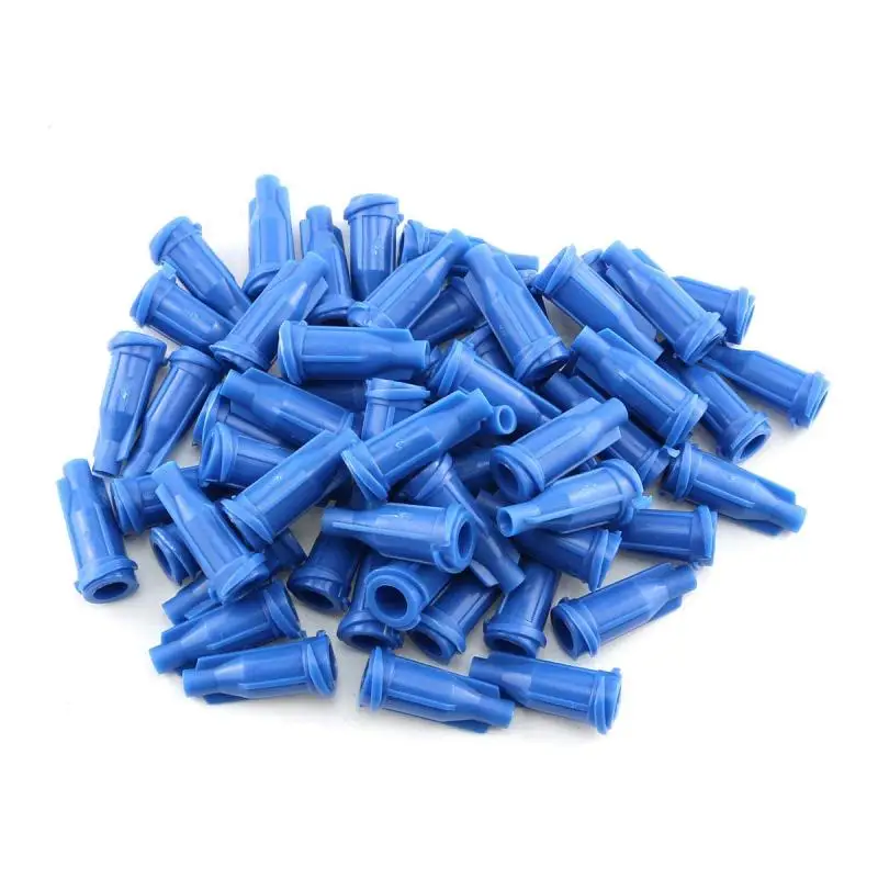 50/100pcs multicolor syringe head cap syringe dispenser dispensing needle sealing plug syringe cap combination