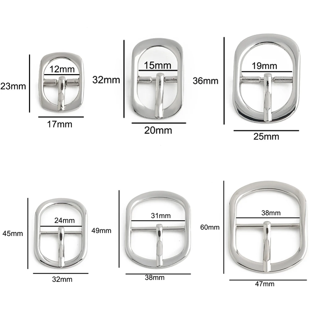 10/30/100PCS Inside Wide:12-38mm Metal Pin Buckle Belt Buckles For Bag Shoulder Strap Shoes Adjust Roller Clasp DIY Accessories