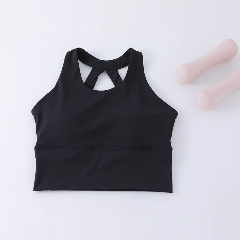 

Women's Sports Tank Top Cross Ba Running Cooling Qui Dry Breathable Yoga Bra Inteated Chest Pad Sports Innerwear