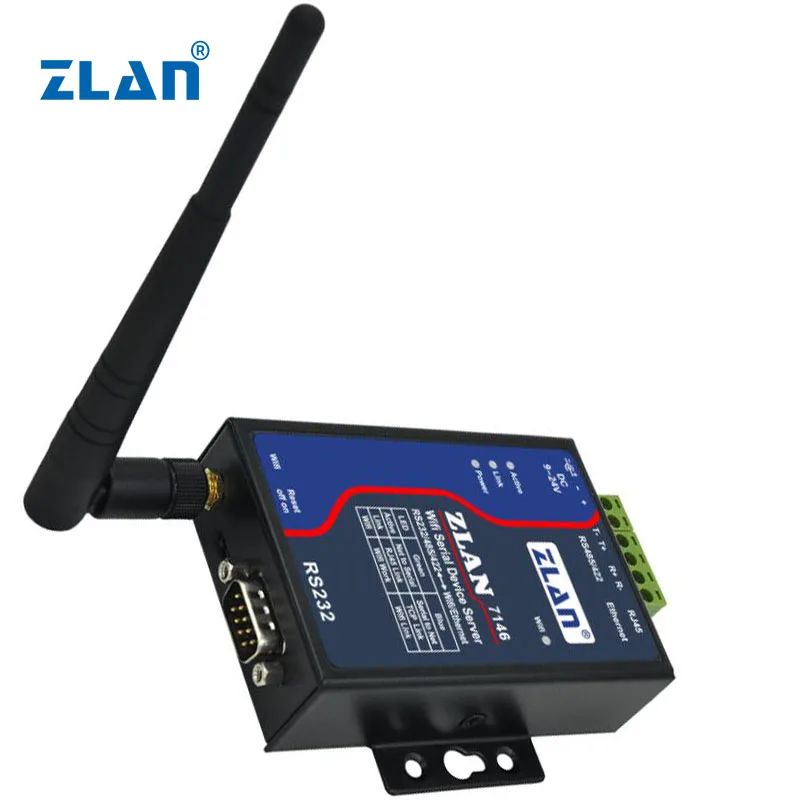 Zlan7146 modbus gateway mqtt industrial rs232/485/422 zu wifi konverter