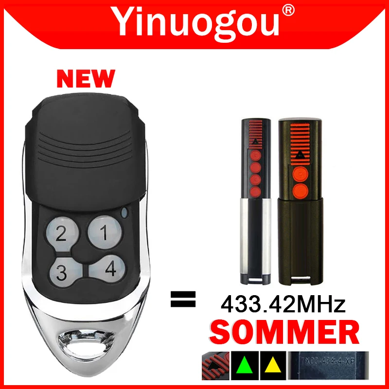 

SOMMER 4013 TX03 434 4 XP 4014 4022 TX02 434-2 434.42MHz Garage Door Remote Control Gate Opener Handheld Wireless Transmitter