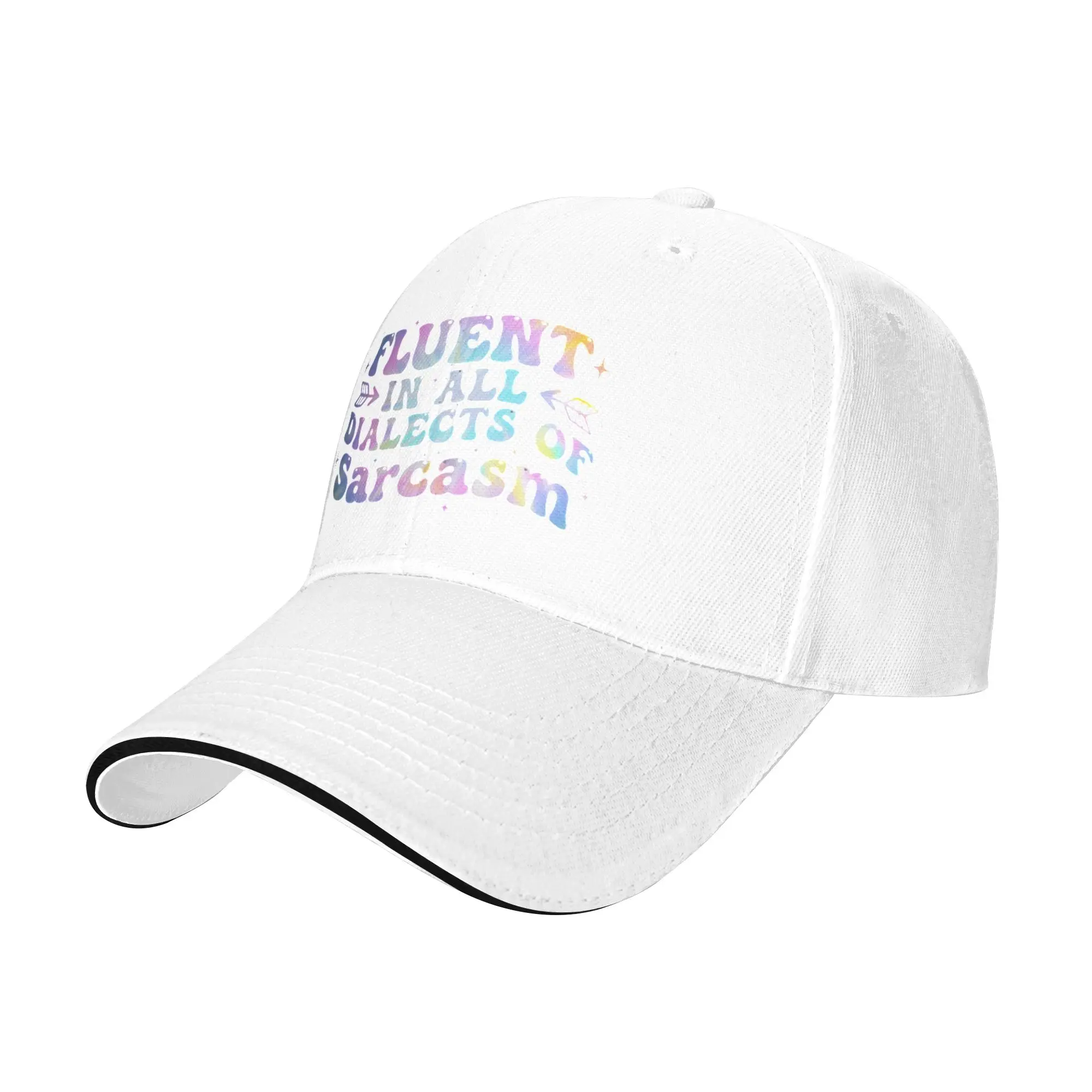 Fluent In All Dialects Of Sarcasm Sarcastic Humor wavy groovy Gift For Children Men Women A Baseball Cap Hat