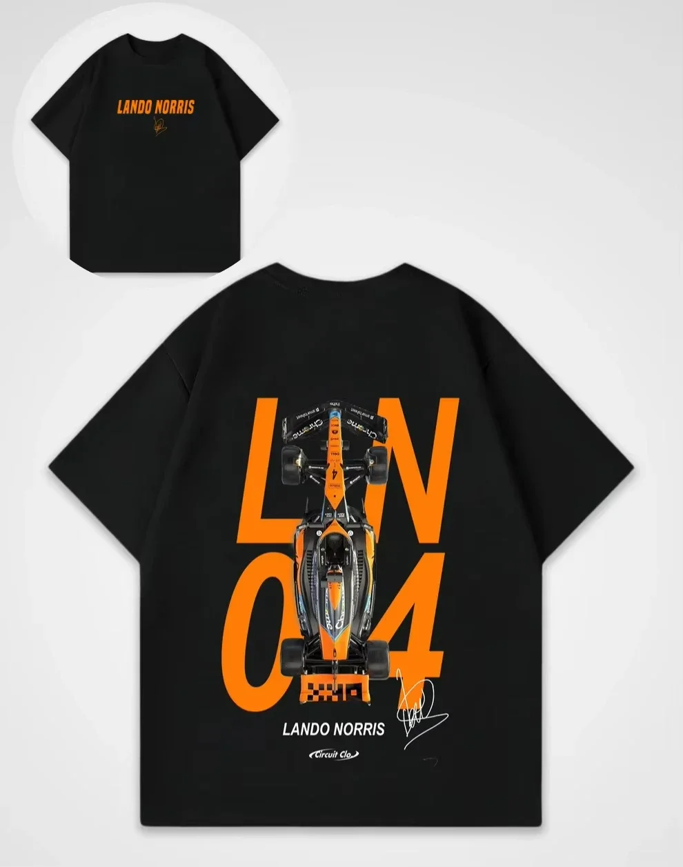 تي شيرت برسومات Lando Norris - قميص سباق ريترو Y2K |   بلوزة كبيرة الحجم للجنسين مصنوعة من القطن بنسبة 100% للرجال والنساء من أحدث صيف 2025