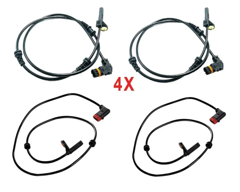 4PCS ABS Wheel Speed Sensor Kit 2219057100 2219057300 For Mercedes Benz S Class W221 Complete Brake Sensor Assembly