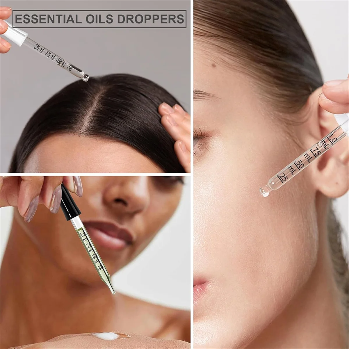 10Pcs Eye Dropper with Durable Rubber Head, 1Ml Glass Dropper, Liquid Droppers for Oils, Precise Pipette DroppersJADD