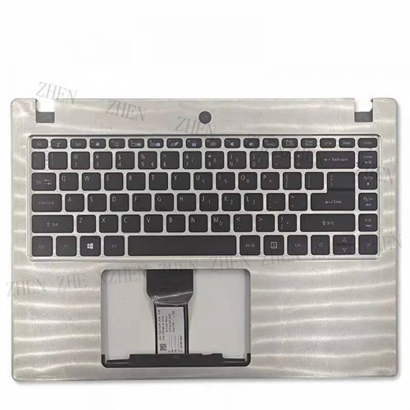 

Y For ACER TravelMate X3410 TMX410 Metallic Palmrest Silver with Keyboard