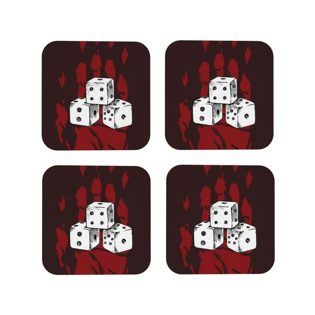 Time To Toss The Dic Coasters Kitchen Placemats Non-slip Insulation Cup Coffee Mats For Decor Home Tableware Pads Set of 4