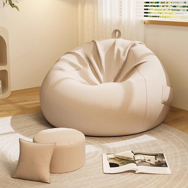 

White Modern Cozy Bean Bag Sofas Bedroom Comfort Lazy Giant Bean Bag Sofas Fluffy Reclining Divani Soggiorno Home Decorations