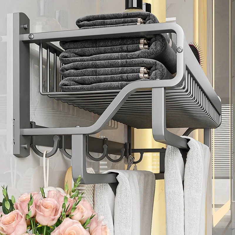 Bathroom  Aluminum Rack Towel Rack for Toilet Bathroom Accessories