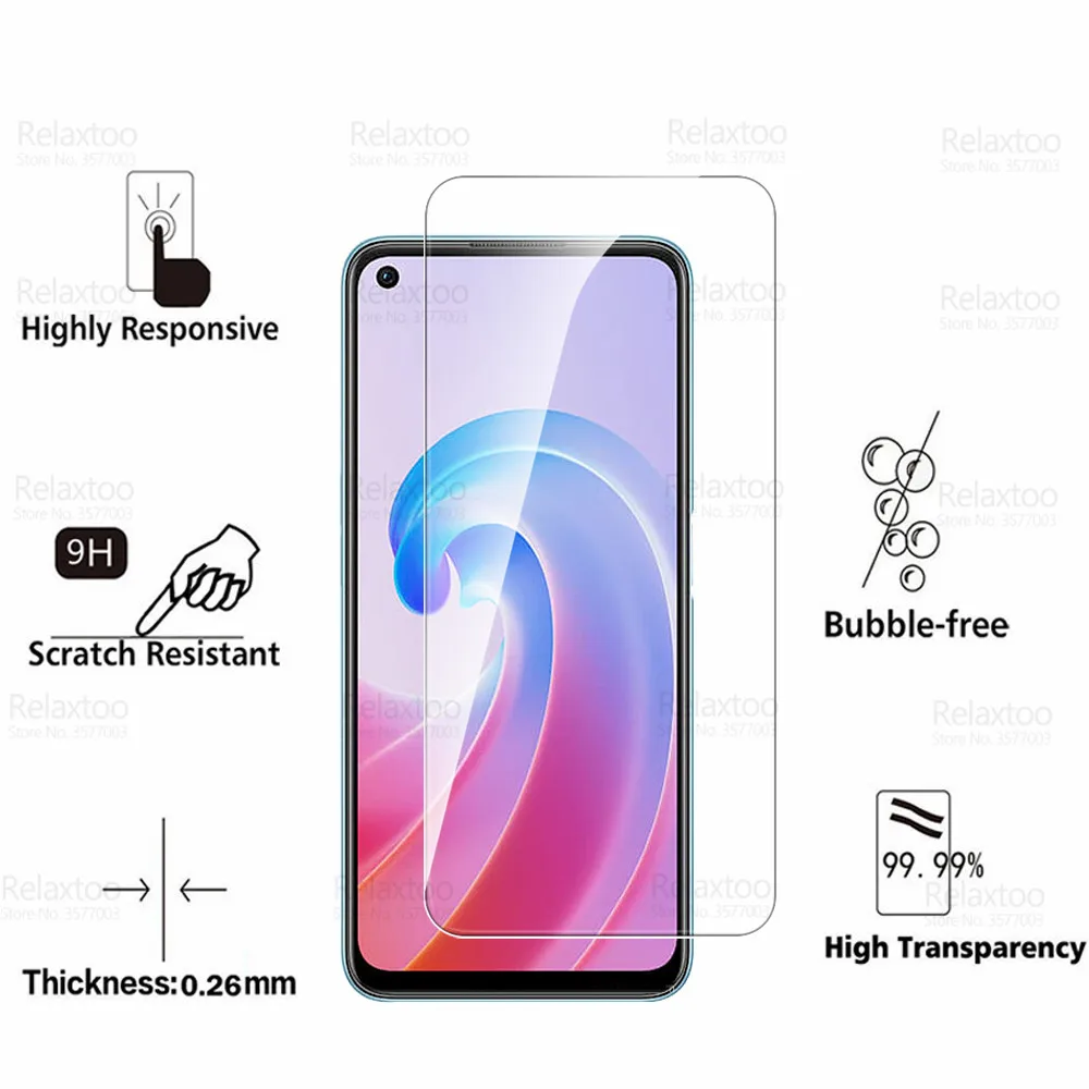 For Oppo A96 4G A76 A36 Glass 4Pcs Tempered Protective Glass Oppoa96 Oppoa76 Oppoa36 Orro A 96 36 76 Screen Protector Phone Film