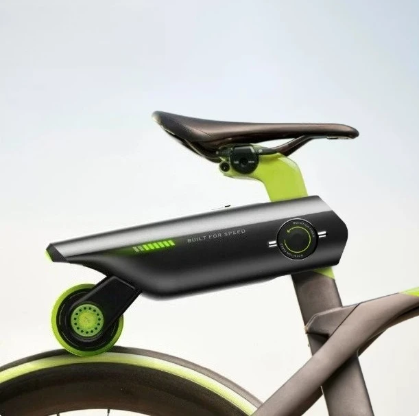 Road Bike Riding Electric Booster Motorcycle Kit Green