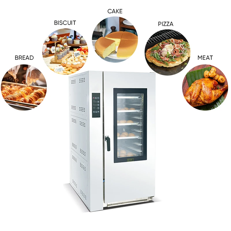 Electric Gas Bread Baking Equipment with Steam Injection Steam Convection Oven