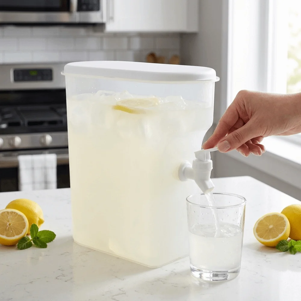 Multi Purpose 3500ML Beverage Dispenser Large Cover PP Drink Dispenser with Spout Sealing Spigot Beverage Container For Office