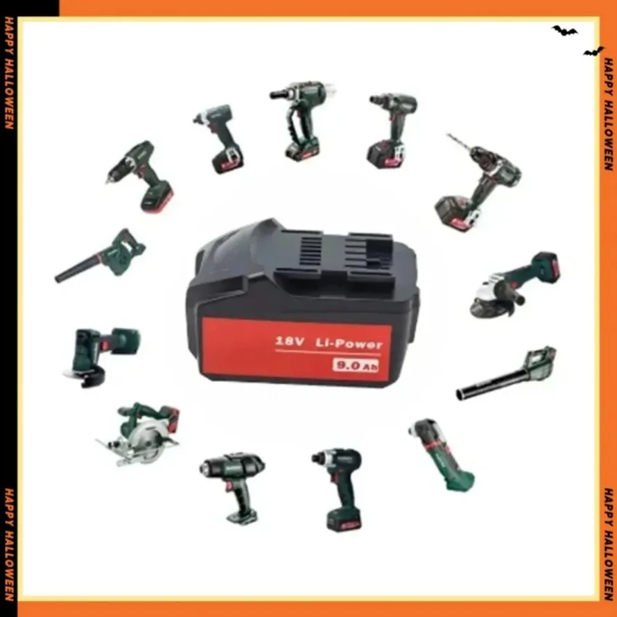 18V For Metabo 4.0-9.0Ah Battery Power Tools Drill Driver Wrench Hammer Grinder for Metabo 18VBattery Asc30 Asc55