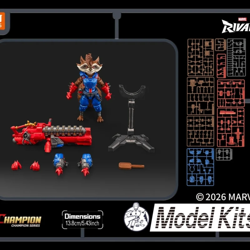 Hot Blokees Marvel Rivals Moon Knight Rocket Raccoon Champion Class Action Figure Model Kits Classic Hero Collectible Toy Gift - view 4