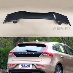 For Volvo V40 2013-2019 Spoiler ABS Plastic Hatchback Roof Rear Wing Body Kit Accessories