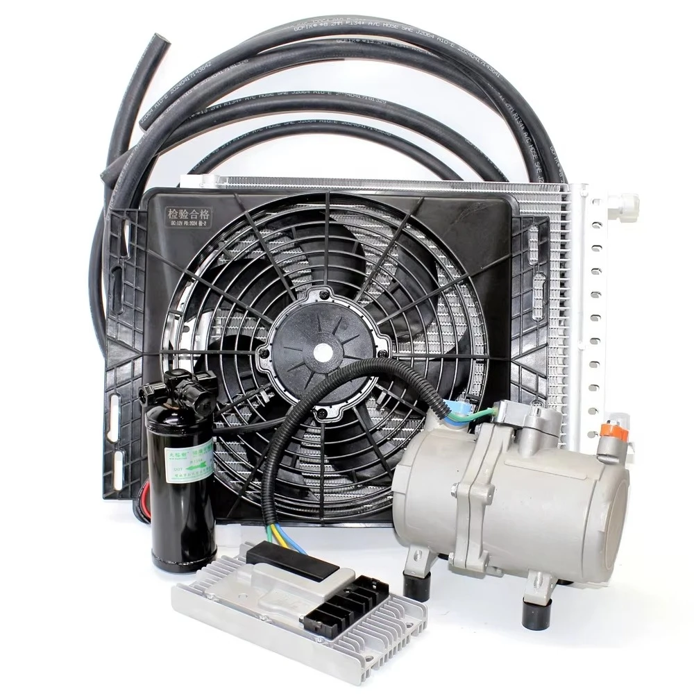 Okyrie Universal 12V 24V Vehicle Air Conditioner Under-Dash Cooling Kit for Cars Auto Parking Conditioner