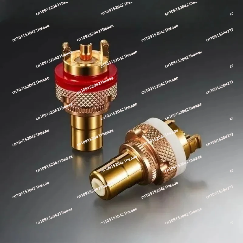 

Suitable for a pair 107 phosphor bronze gold-plated fever gallbladder machine audio signal stand lotus
