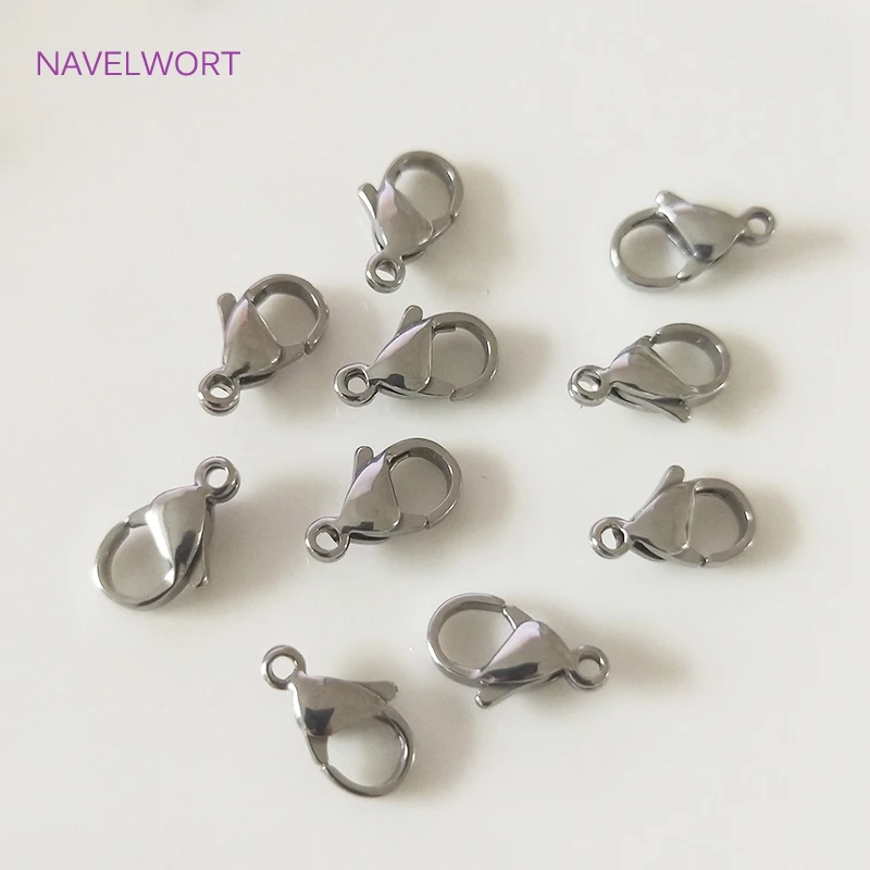 High Quality 10mm/12mm Lobster Clasps 6mm Exquisite Round Spring Clasps,For DIY Jewelry Necklace Bracelet Making Accessories