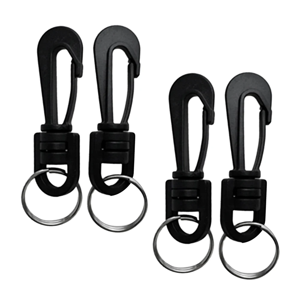 Swivel Clips Snap Hook Multipurpose Keychain Split Ring Scuba Diving Gadgets for Outdoor Activities