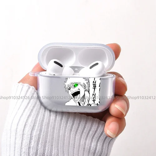 Imagen 2 del producto Funda japonesa de Anime Bleach Wave Kurosaki ichigo para Airpods Pro 2 1 3 funda de silicona suave Air Pods4 1/2/3 funda para auriculares