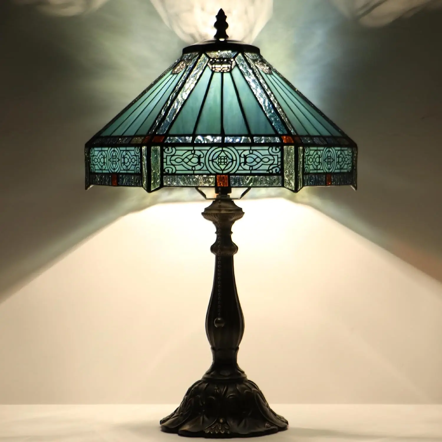 

Mission Stained Glass Table Lamp Bedside Reading Light