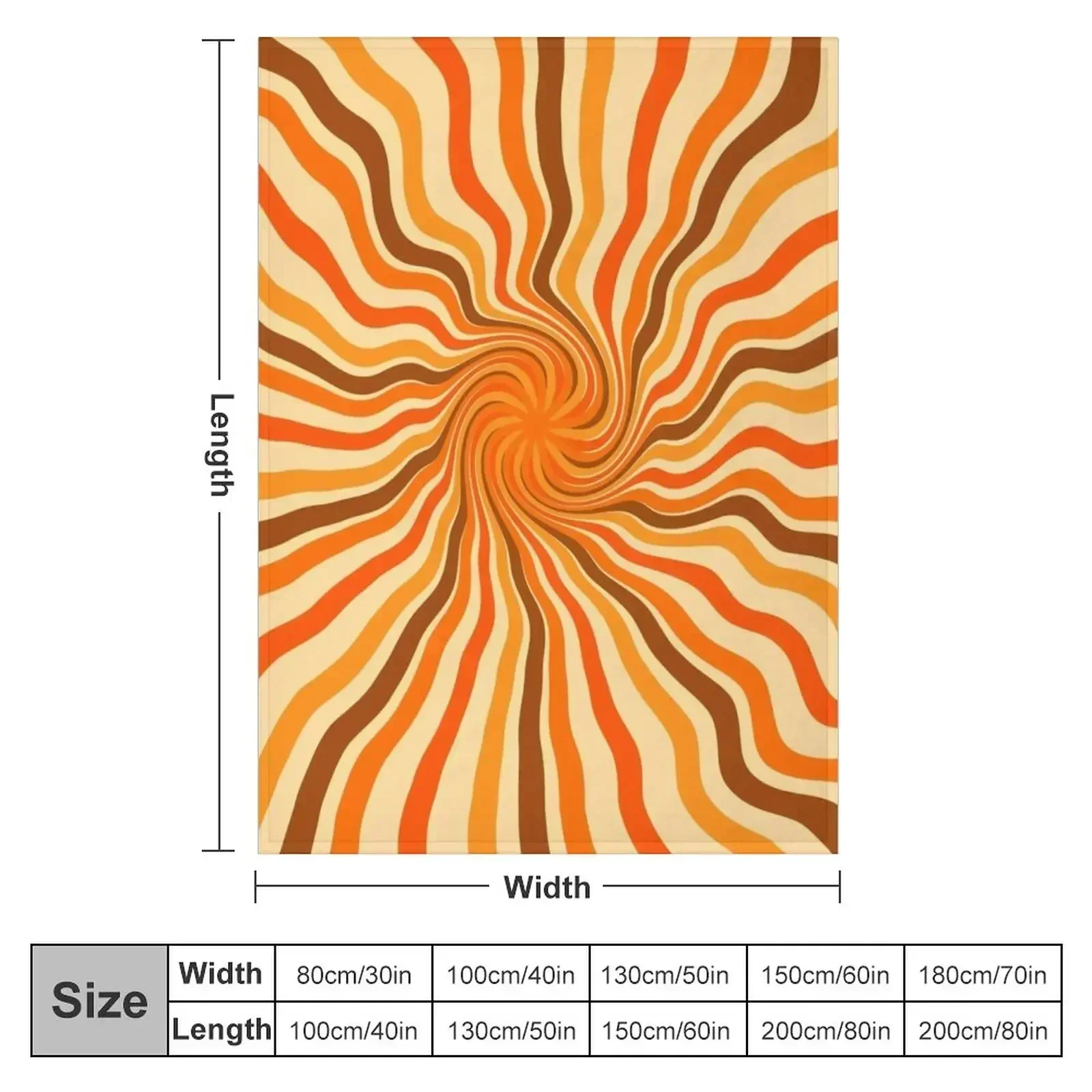 Retro 70s hippies swirl twist | old school colors Throw Blanket wednesday Custom Retros Bed linens Blankets