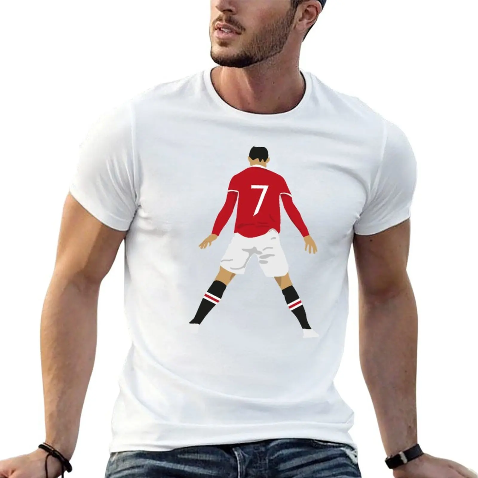 

CR7 Man U SIIIIIUUUUUUU (Celebration) T-Shirt funny t shirts man t shirts for man slim fit T-Shirt