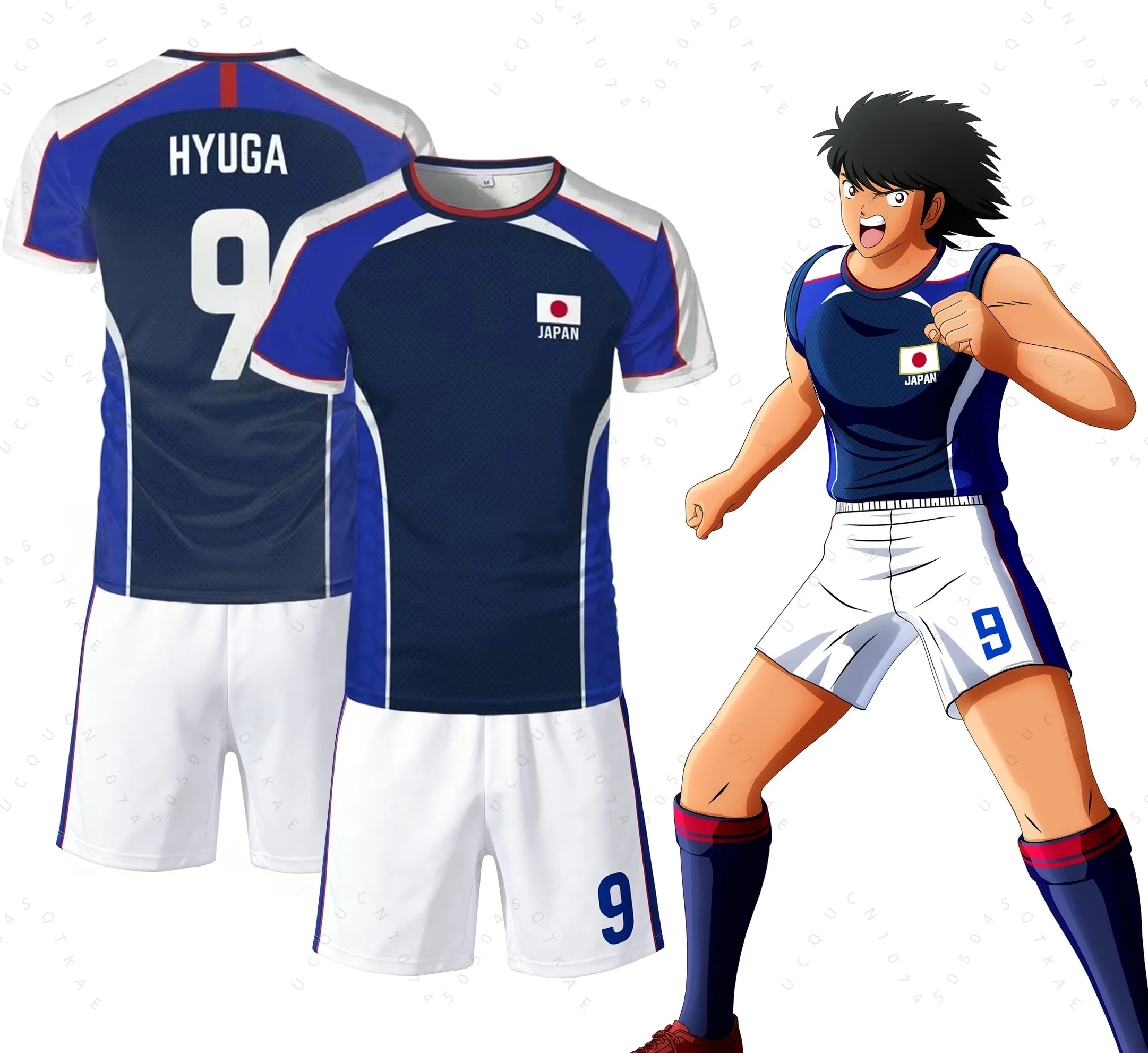 Conjunto Deportivo Infantil, Camiseta con Estampado del Capitán Tsubasa Número 10, Se Puede Elegir Camiseta o Pantalones Cortos, Ropa para Niños y Adultos