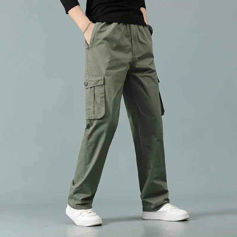 

MRMT 2025 Brand New Men's Business Plus Size Overalls Men's Middle-Aged Casual Multi-Pocket Overalls