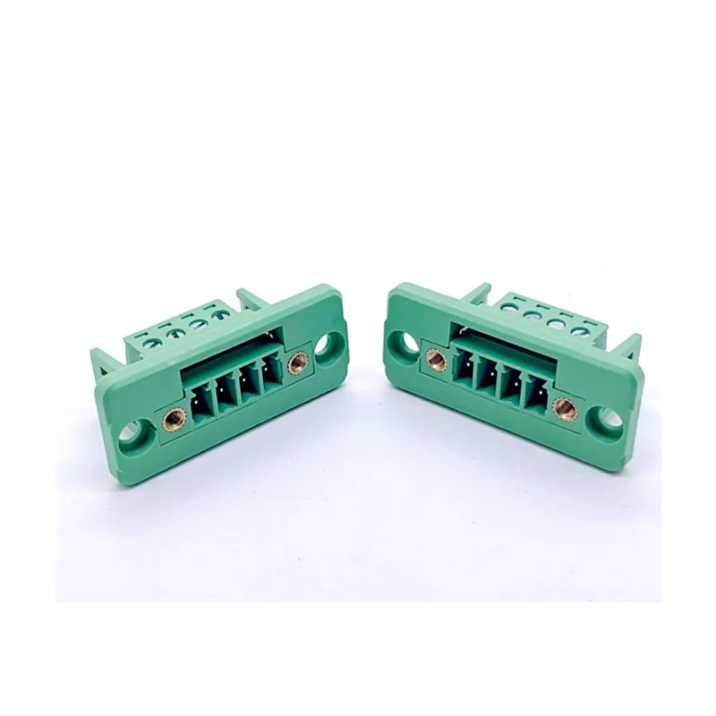 1SET 15EDGRKP-3.81 Plug Terminal(Inserting Pin+Holder)15EDGEC-3.81 Through Wall Fixed Panel