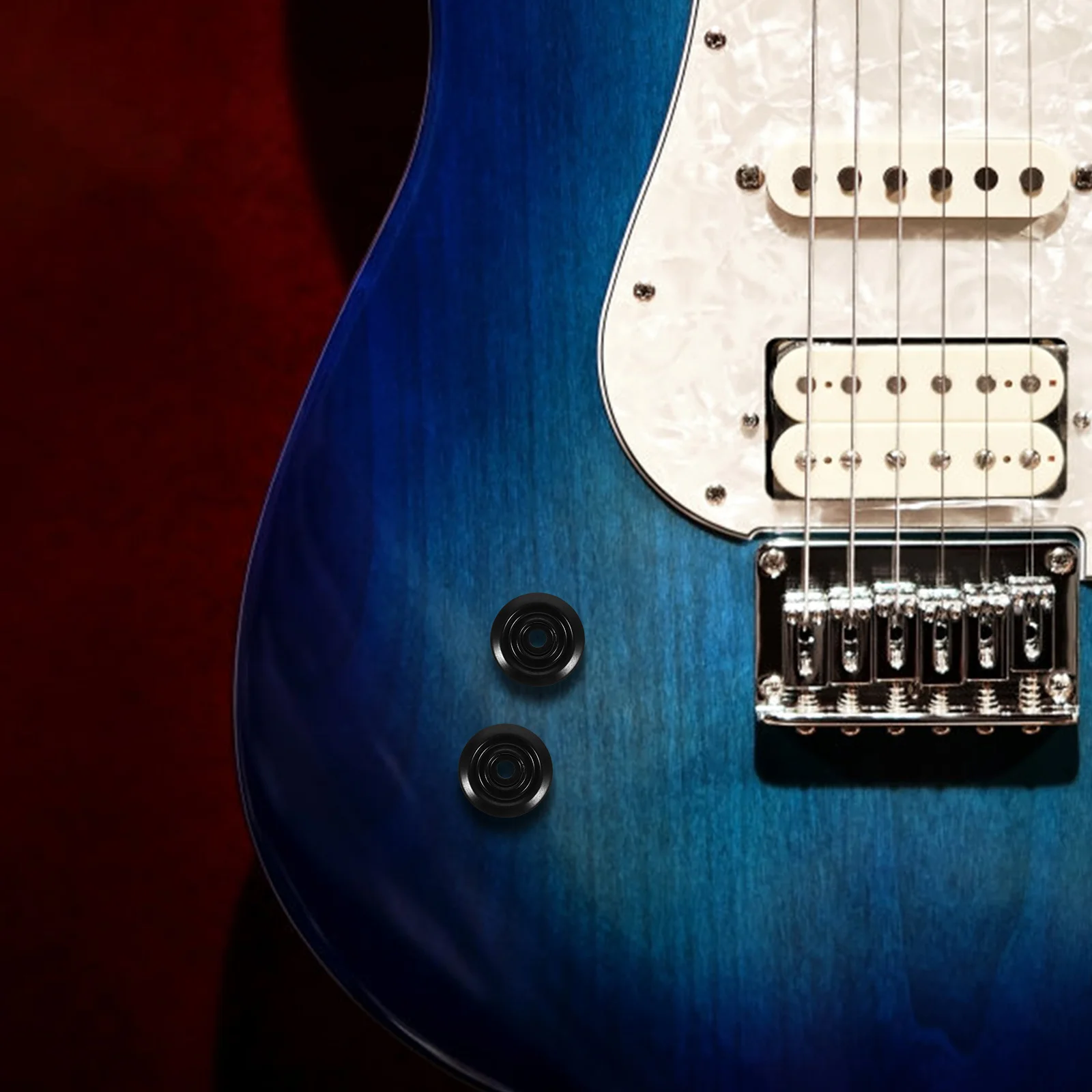 

2Pcs Black Bass String Retainer Metal String Trees Bass Locking Nut Prevent Slip Musical Accessories Metal Strap Locks