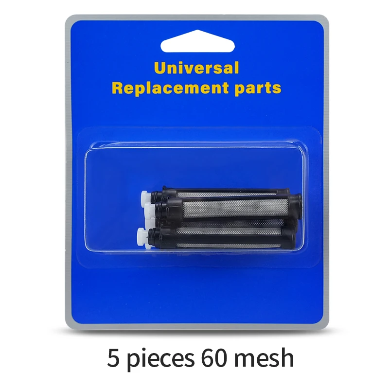 5Pcs 60/100 Mesh Airless Paint Spray Gun Filter Screen, Universal Replacement Inline Strainer