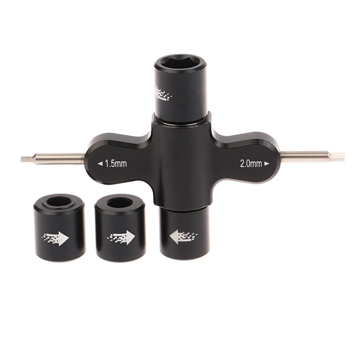 Imagem -02 - Chave Porca de Parafuso para rc Quadcopter Fpv Drone Chave de Fenda Hexagonal Hélice de Liberação Rápida Motor Prop Tool 1.5 mm 2.0 mm m3 m5