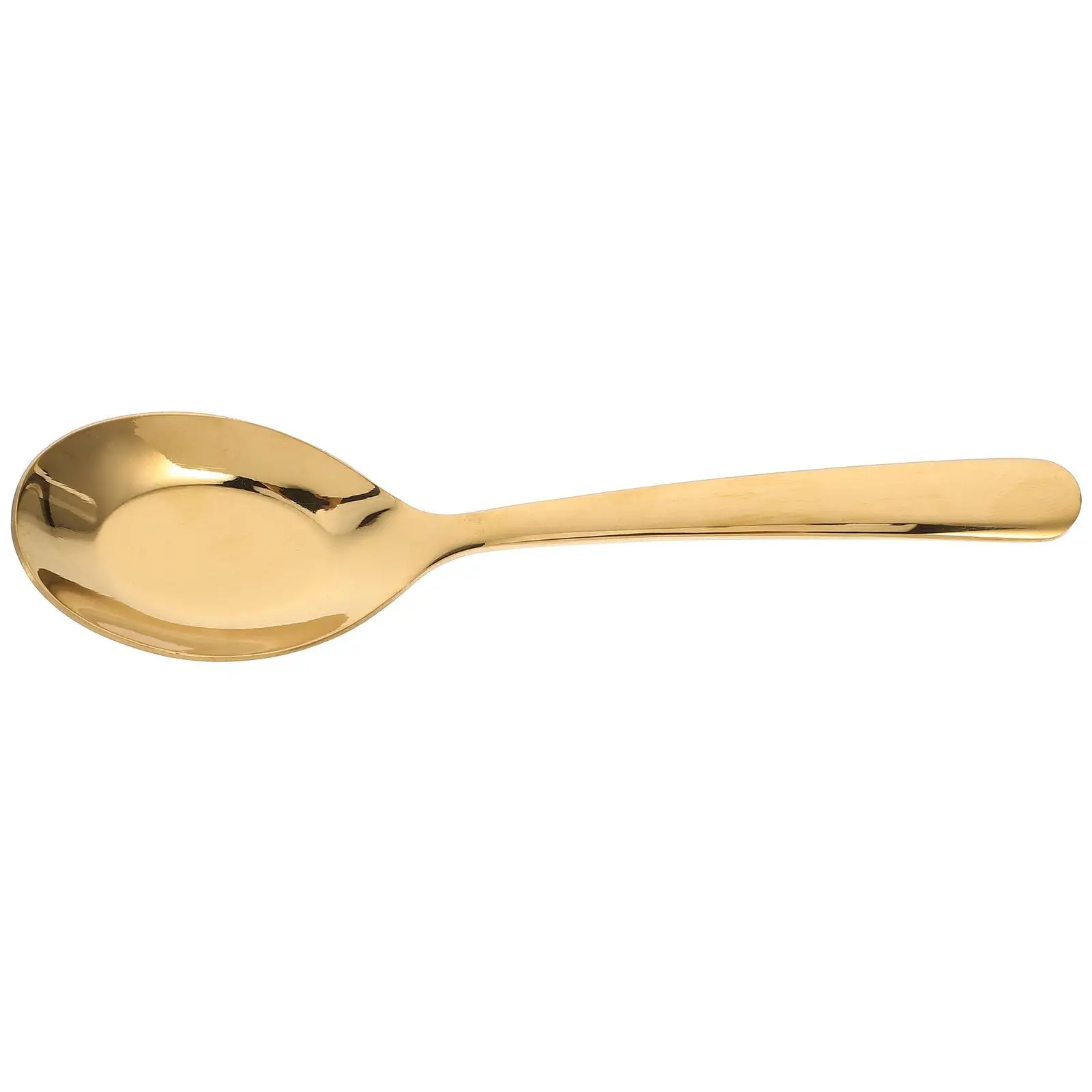 

Stainless Steel Spoon Small Spoons Silverware Kitchen Ladle Flat Bottom Reliable Versatile Cafeteria Home Children Safe
