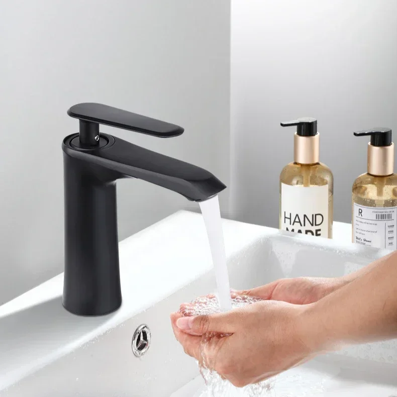 Bathroom Single-hole Faucet Household  Toilet Wash Basin Cold and Hot Tap Modern Sink Basin Faucet Pipe Bathroom Accessories