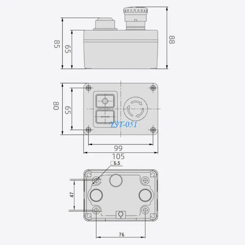 

E15A Electromagnetic Safety Push Button Switches 250V 16A ABS Stop for Power Tool