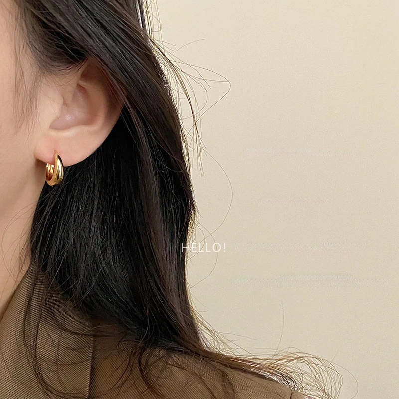 2024 New Trendy Circles, Exquisite Plain Circles, Unique Design, High end Earrings