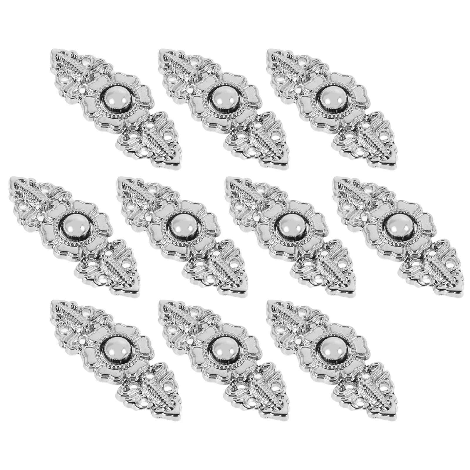 

10pcs Hanfu Cheongsam Fasteners Traditional Chinese Button Closure Alloy Clasp For Scarf Cape Coat Sewing Diy Costume Accessory