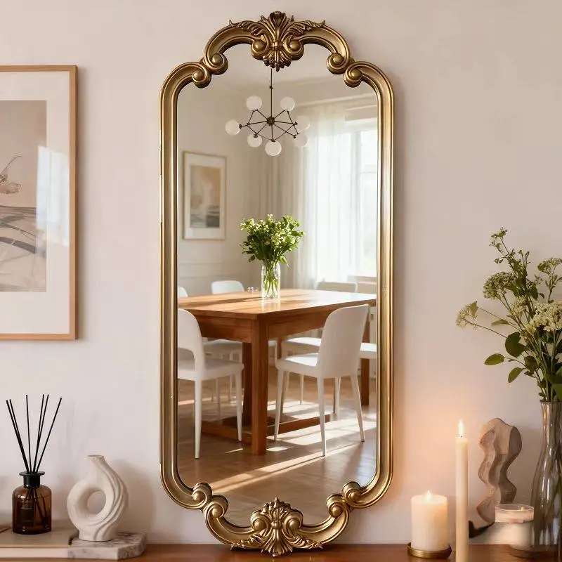 Luxury Modern Mirror Wall Full Vanity Decoration Big Body Girls Aesthetic Mirror Funky Irregular Spiegel Wand Home Decorations