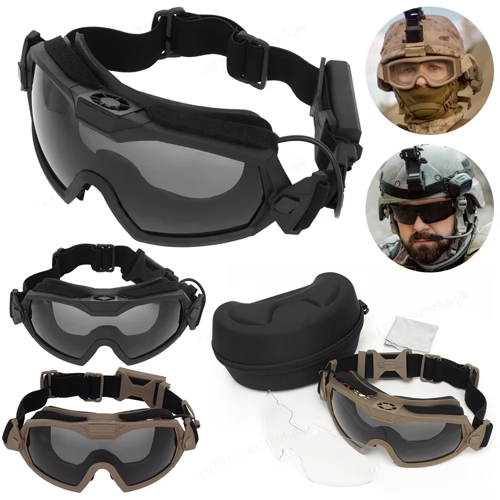 

Tactical Goggles Anti Fog UV Protection Paintball Airsoft Glasses Windproof Motorcycle Shooting Cs Wargame Eyewears